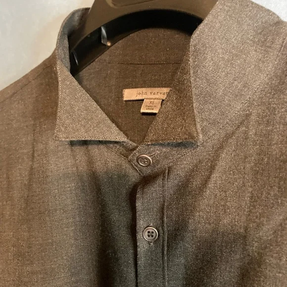 John Varvatos Extra Large Rough Edges Long Black Shirt. 36 inches in Length